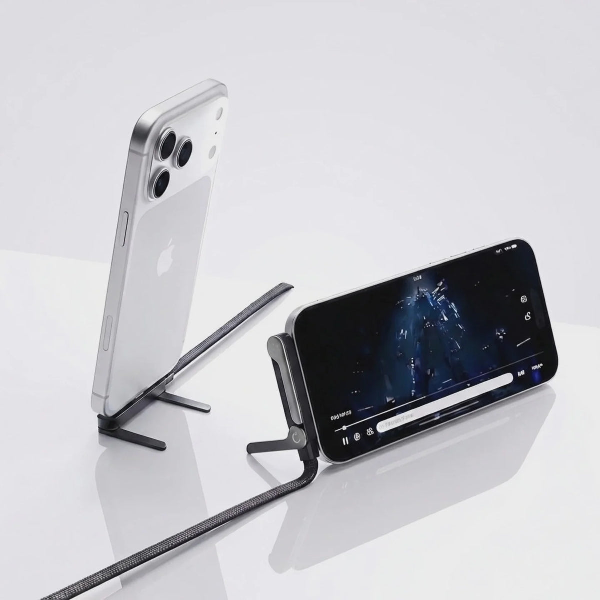 240W Folding Phone Holder With Right Angle Fast Charging Cable