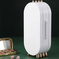Jewellery Box Organiser with Mirror - Foldable Exquisite Dustproof Jewelry Storage
