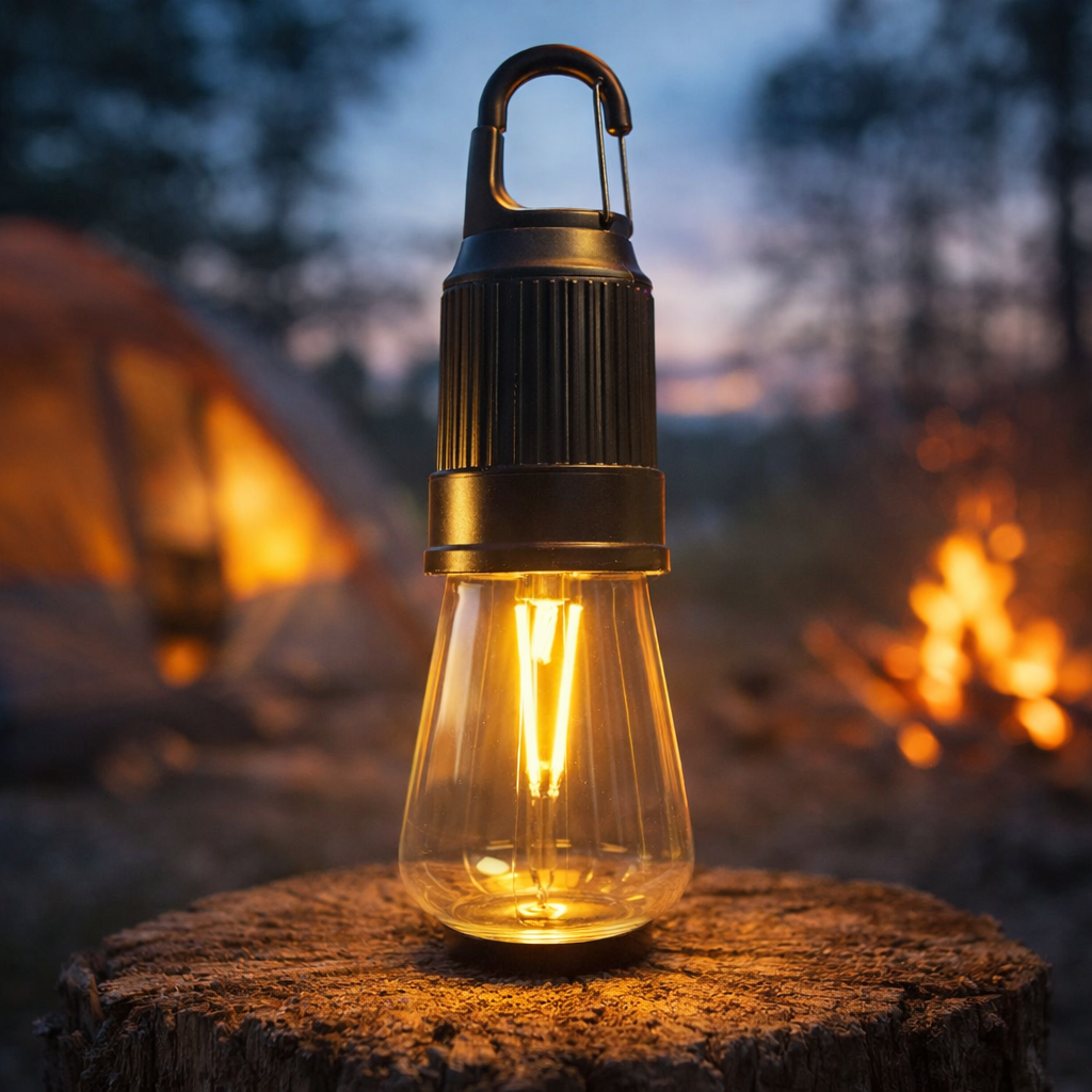 Rechargeable Portable LED Camping Lantern, Tent Lamp with Clip Hook