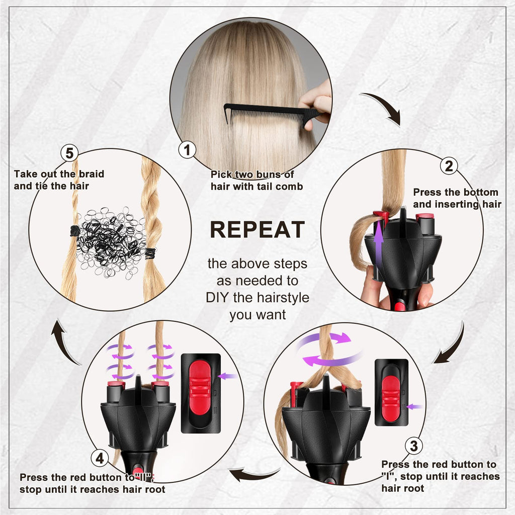Twister hair style Secret Automatic Hair Twister/Curler Device