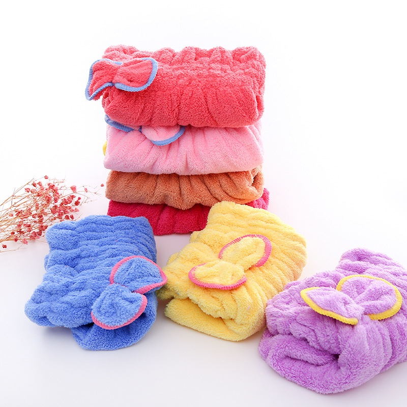 Pack of 02 Soft Microfiber Flower Cap Towel for Women