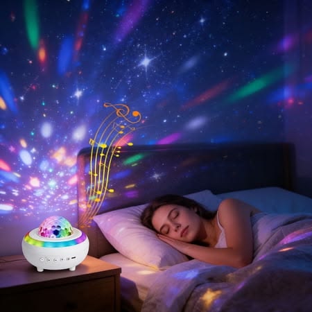 Colorful Lights Bluetooth Speaker Projection Lamp